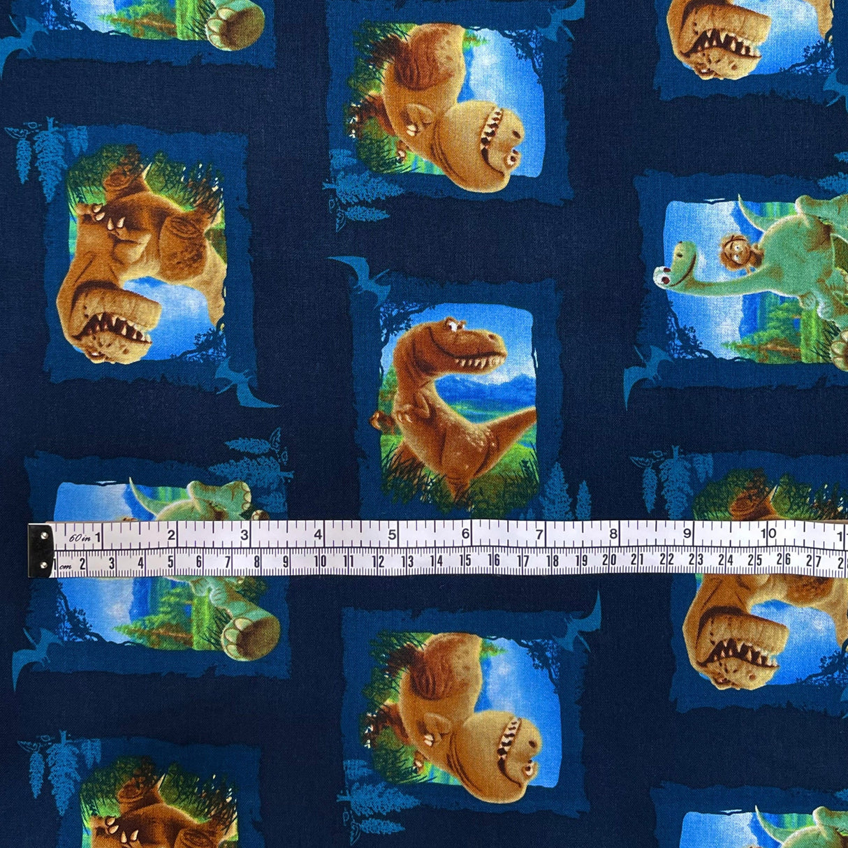 Dinosaur, Good Dinosaur, Licensed Disney fabric, Scenic Patches, Cotton Quilting Craft fabric