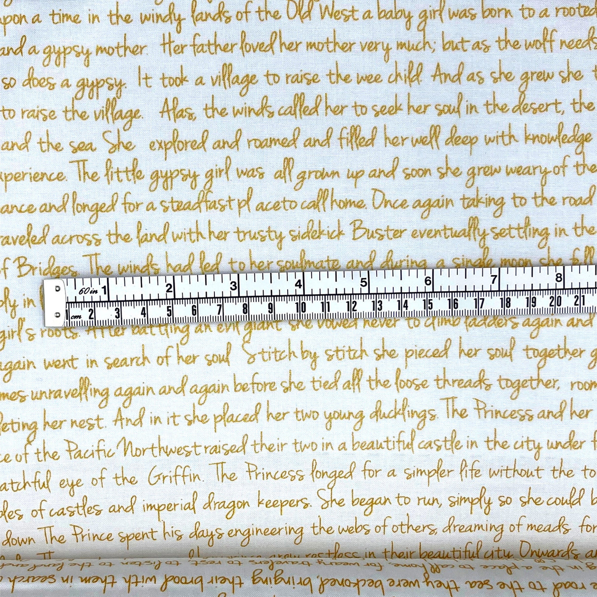 Memoirs fabric, Cotton, Quilting fabric, Words, letters, Michael Miller fabrics MD-5581.Gold