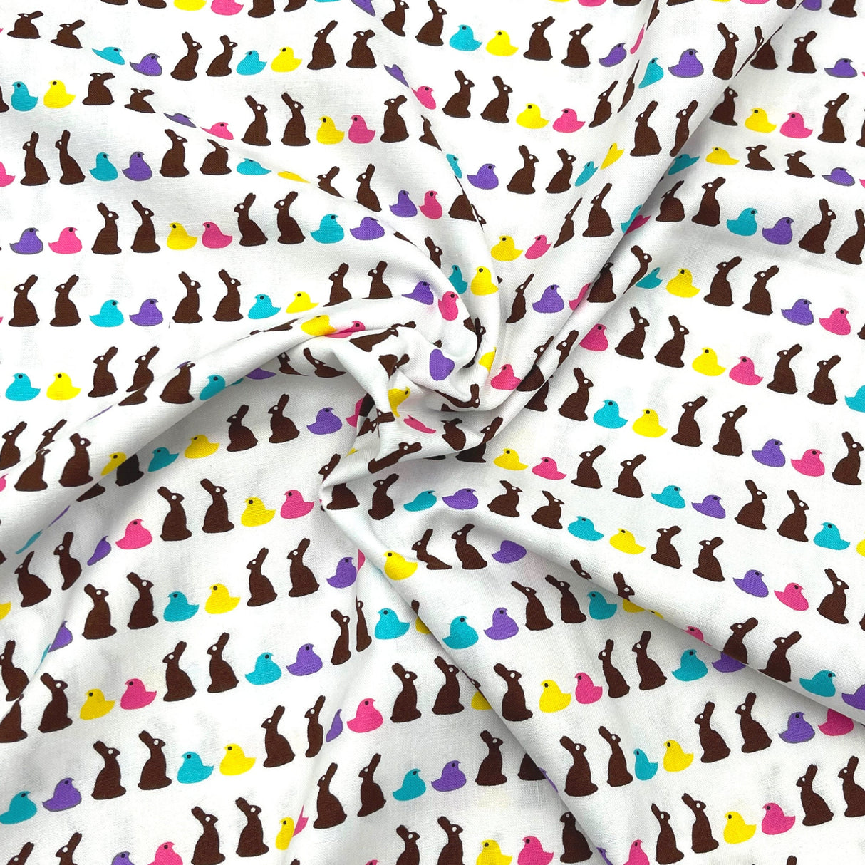 Bunny Bites, Bunny and rabbit Fabric, Cotton Quilting Fabric, Michael Miller Fabric. MM-CX6975.Whit