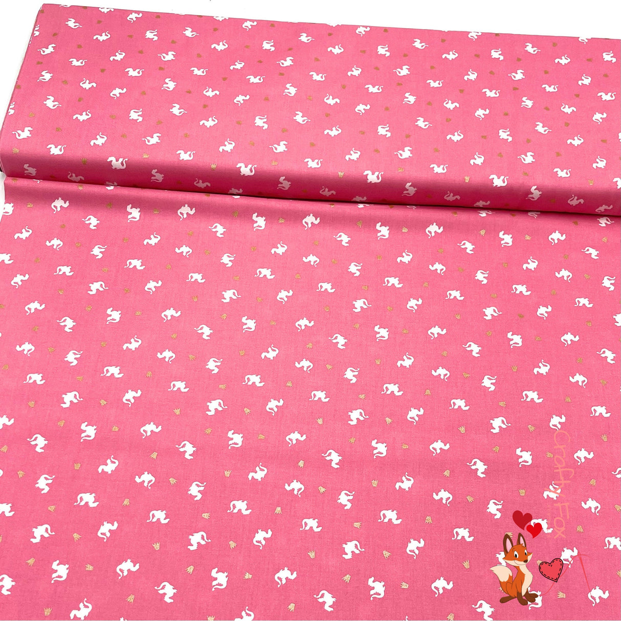 Baby Dragon fabric, Magic, Berry Pink, Cotton Quilting Animal fabric, Michael Miller fabrics MD7197Pink