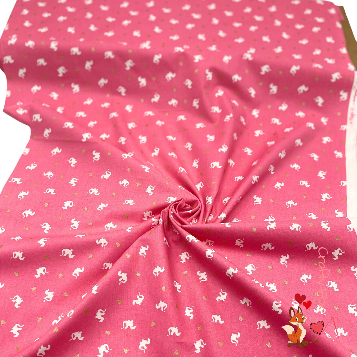 Baby Dragon fabric, Magic, Berry Pink, Cotton Quilting Animal fabric, Michael Miller fabrics MD7197Pink