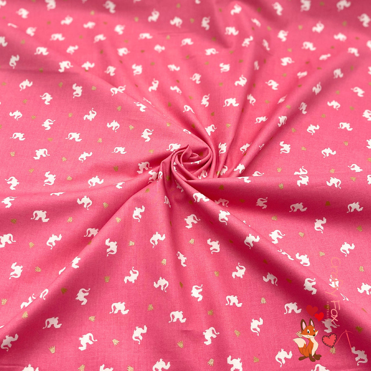 Baby Dragon fabric, Magic, Berry Pink, Cotton Quilting Animal fabric, Michael Miller fabrics MD7197Pink
