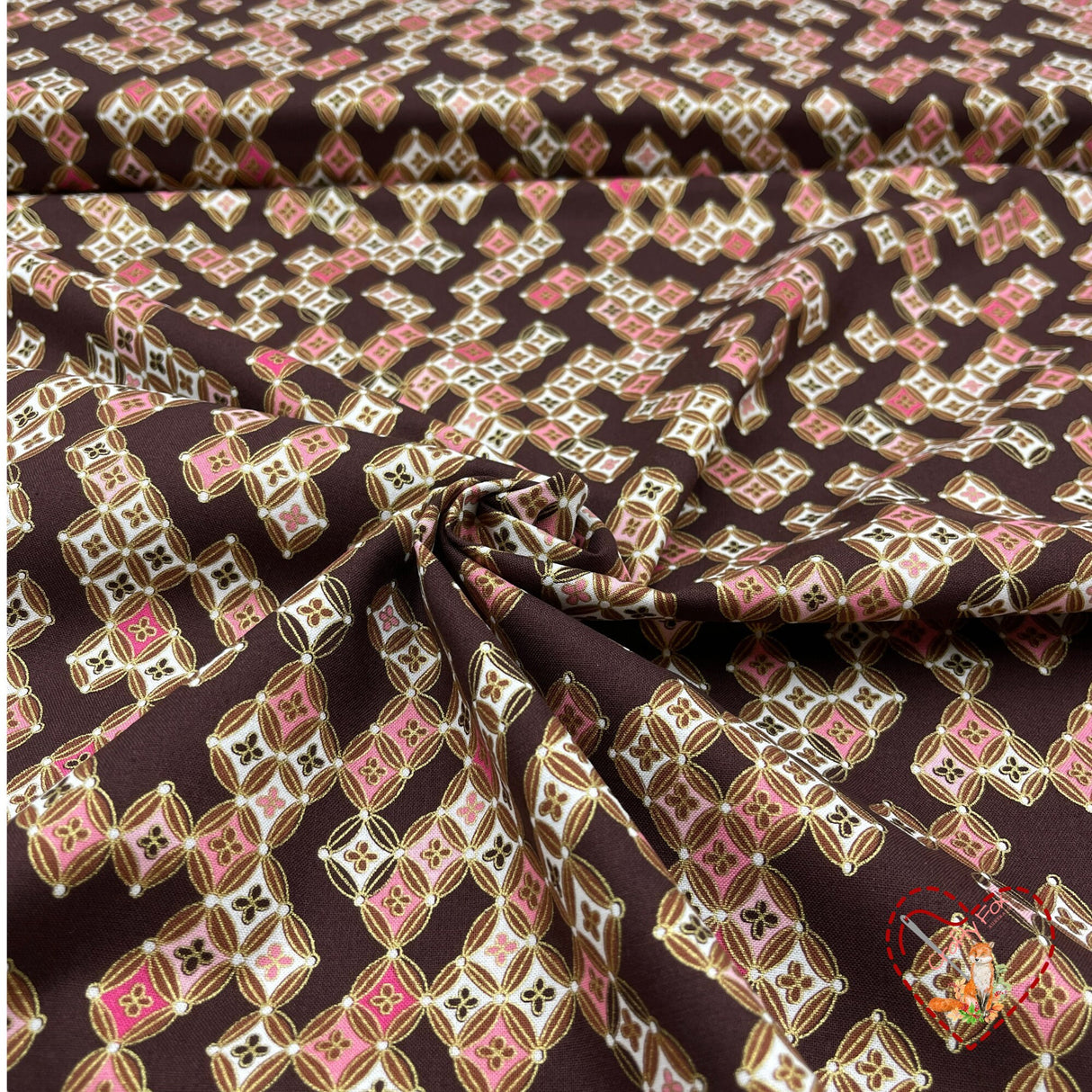 Sakura Japanese fabric by Greta Lynn, Diamonds, Geisha, Cotton Quilting fabric Benartex BT6277.77