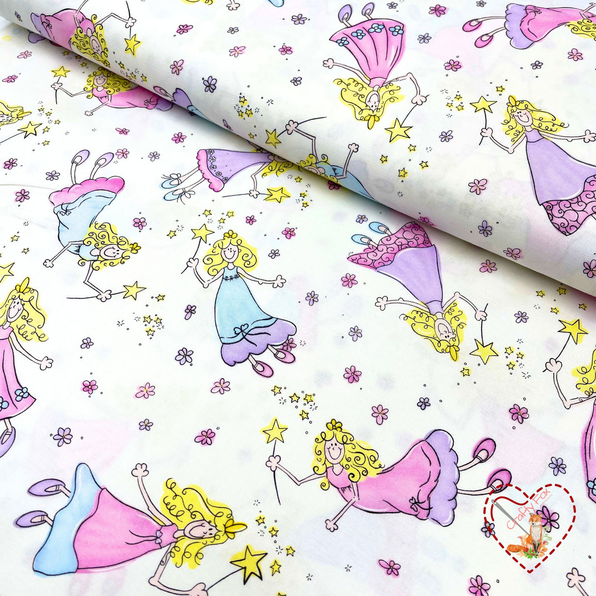 Rare Fabric, Fairies Fabric, Vintage Cotton Quilting fabric, Timeless Treasures TT-C7215
