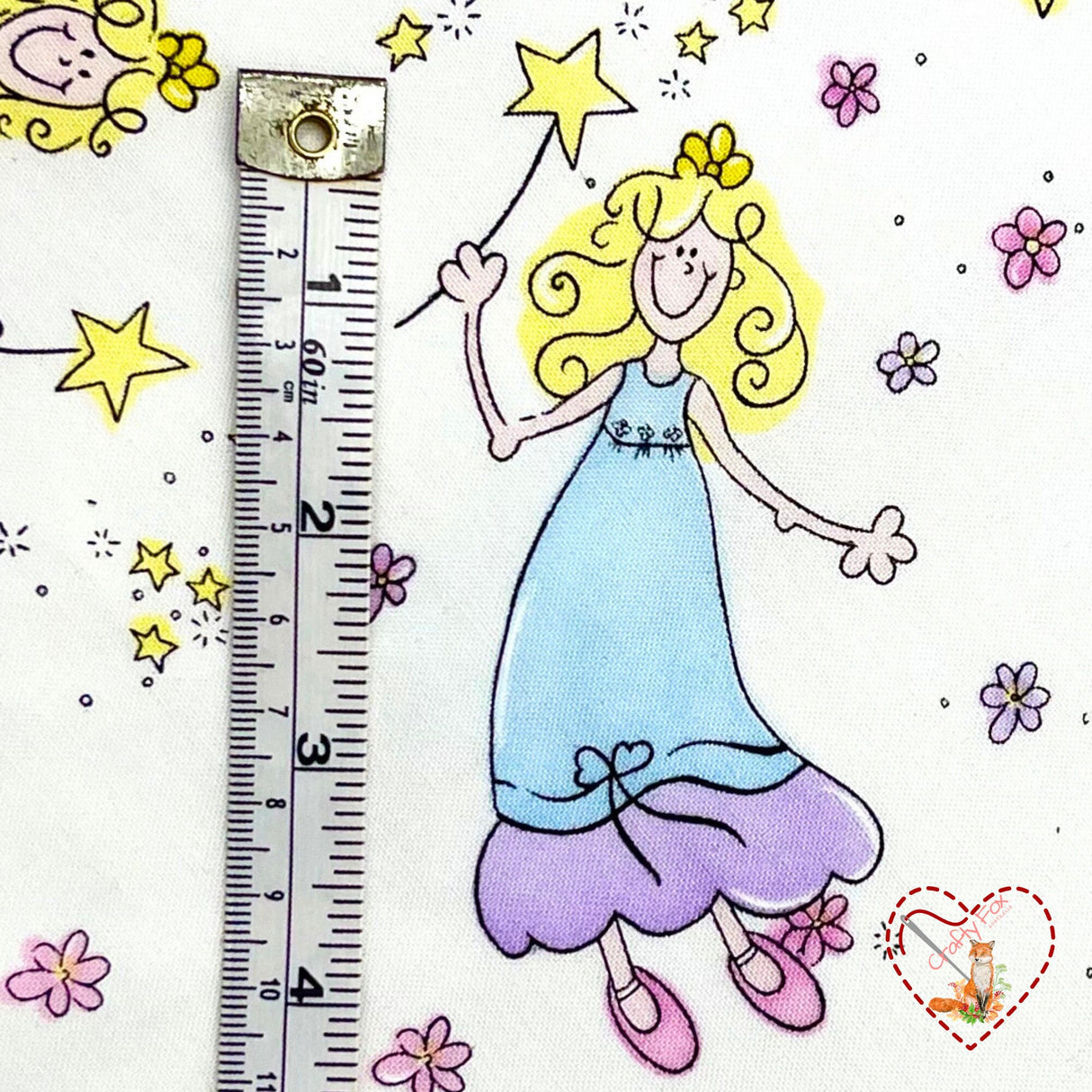 Rare Fabric, Fairies Fabric, Vintage Cotton Quilting fabric, Timeless Treasures TT-C7215