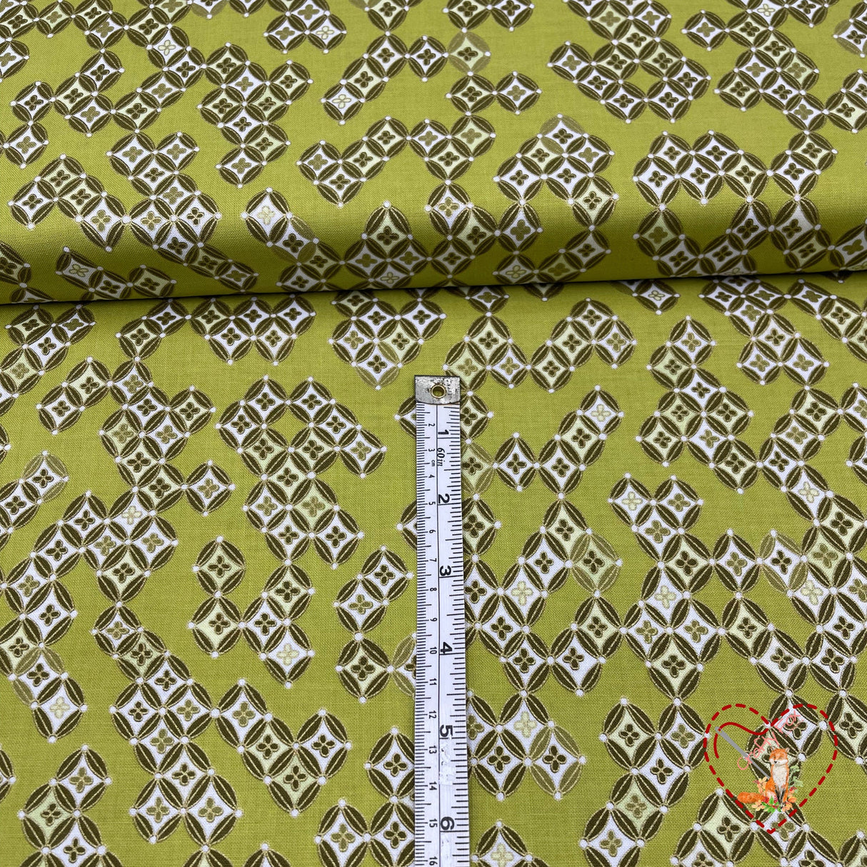Sakura Japanese fabric, Lime green Diamonds, Geisha, Cotton Quilting fabric Benartex BT6277.44