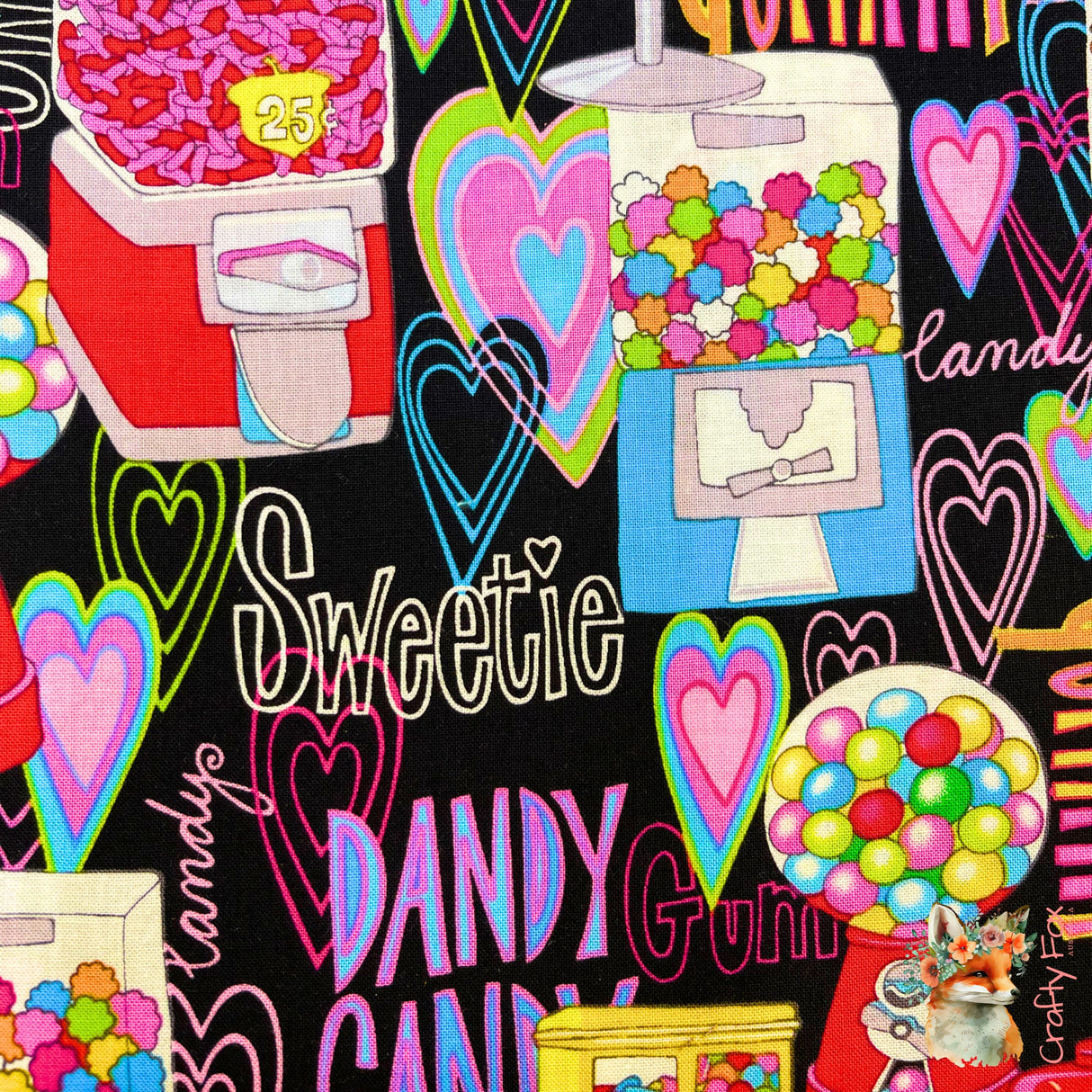 Candy Machines, Sweets, Bubblegum fabric, Quilting Cotton Fabrics, Timeless Treasures TT-9272.Fun