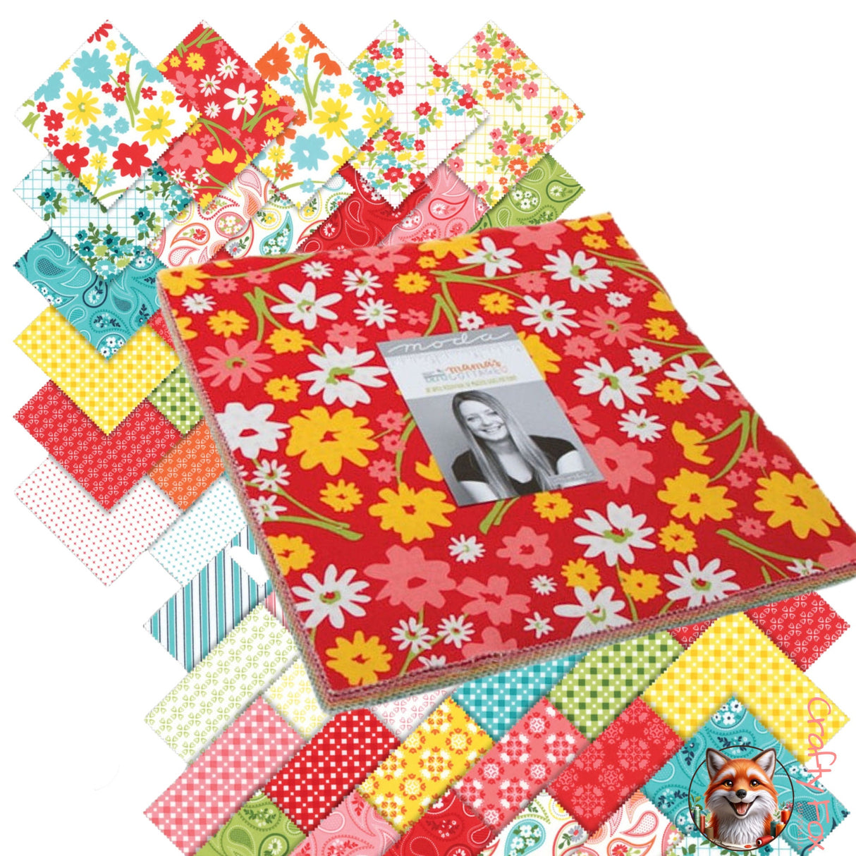 Mama's Cottage Layer Cake, Cotton fabric by April Rosenthal for Moda Fabrics