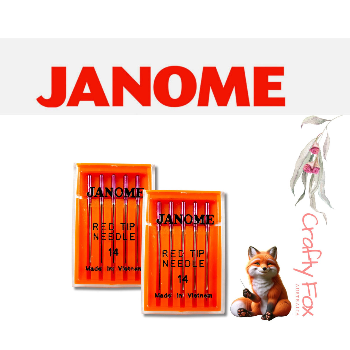 Janome Red Tip Sewing Machine Needle, Size 14