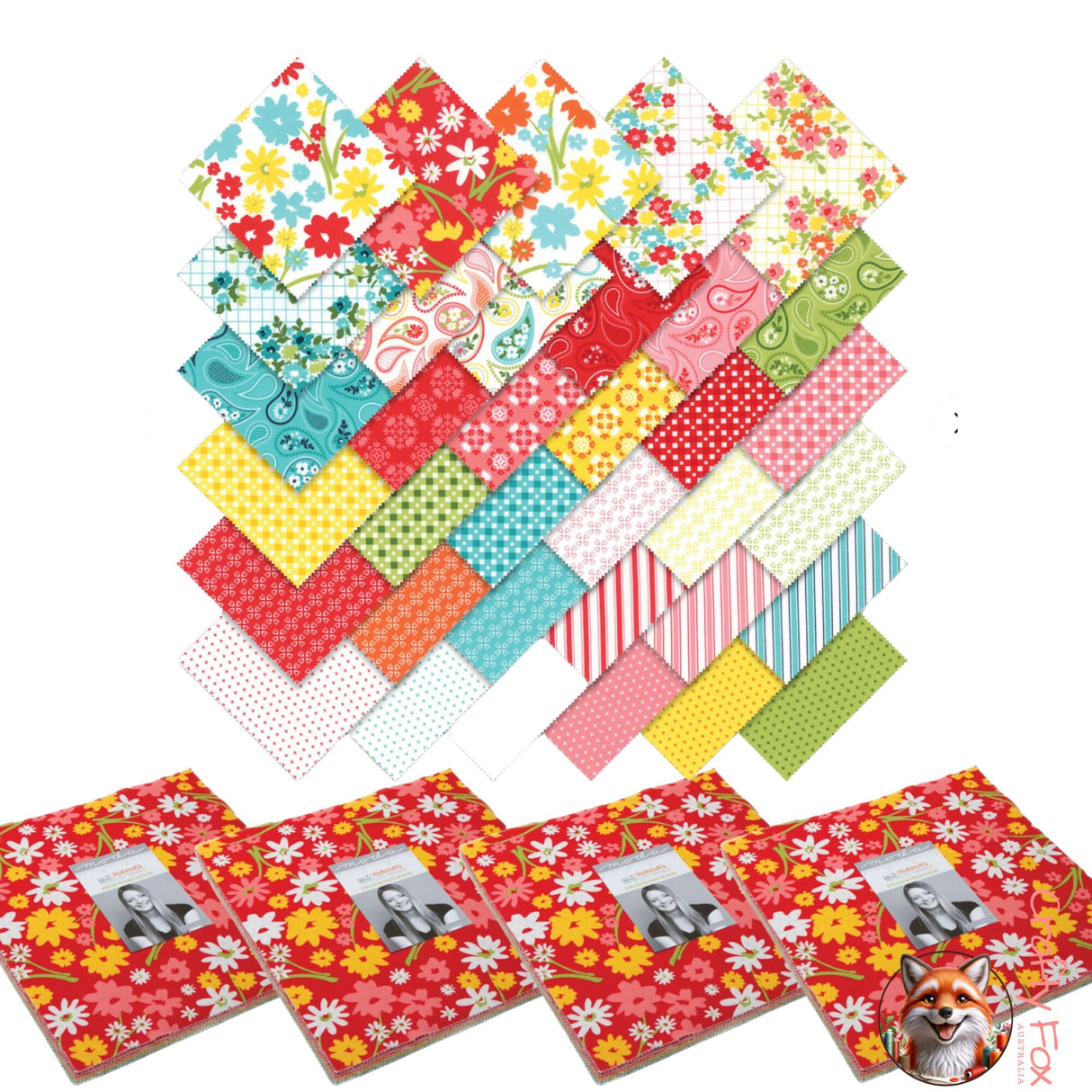 Mama's Cottage Layer Cake, Cotton fabric by April Rosenthal for Moda Fabrics