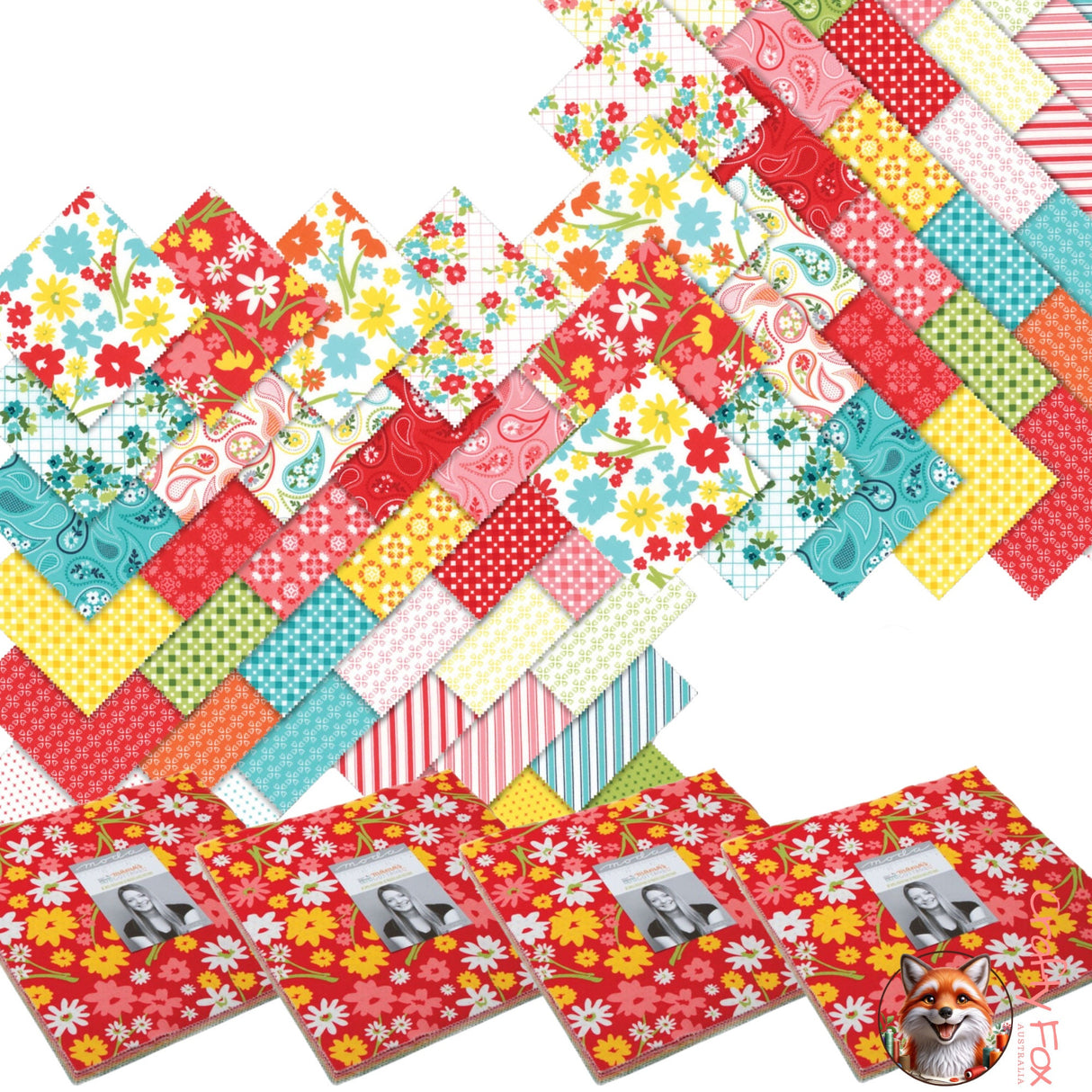 Mama's Cottage Layer Cake, Cotton fabric by April Rosenthal for Moda Fabrics