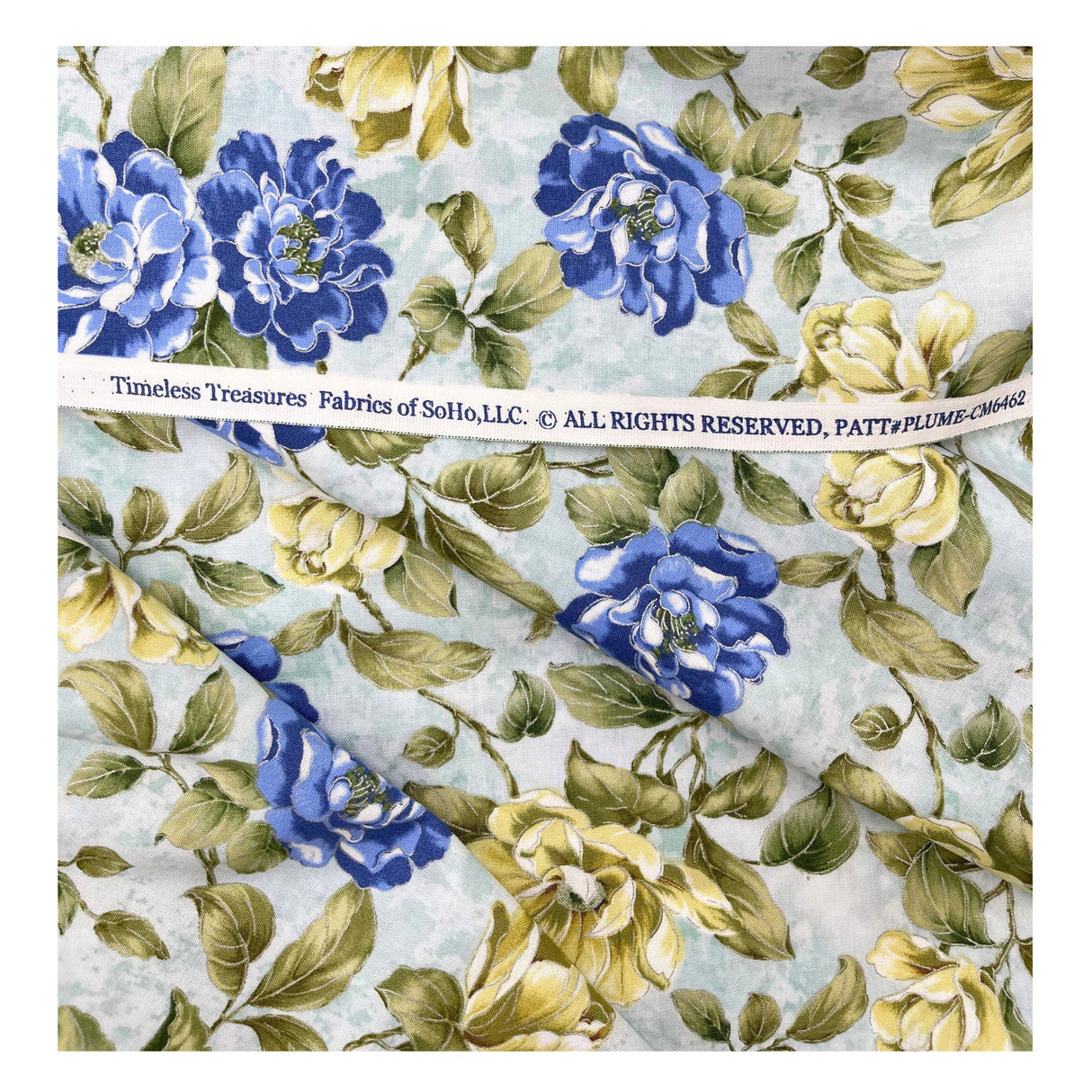 Floral plume fabric, Premium Cotton Quilting fabric by Timeless Treasures TT6462.Julep