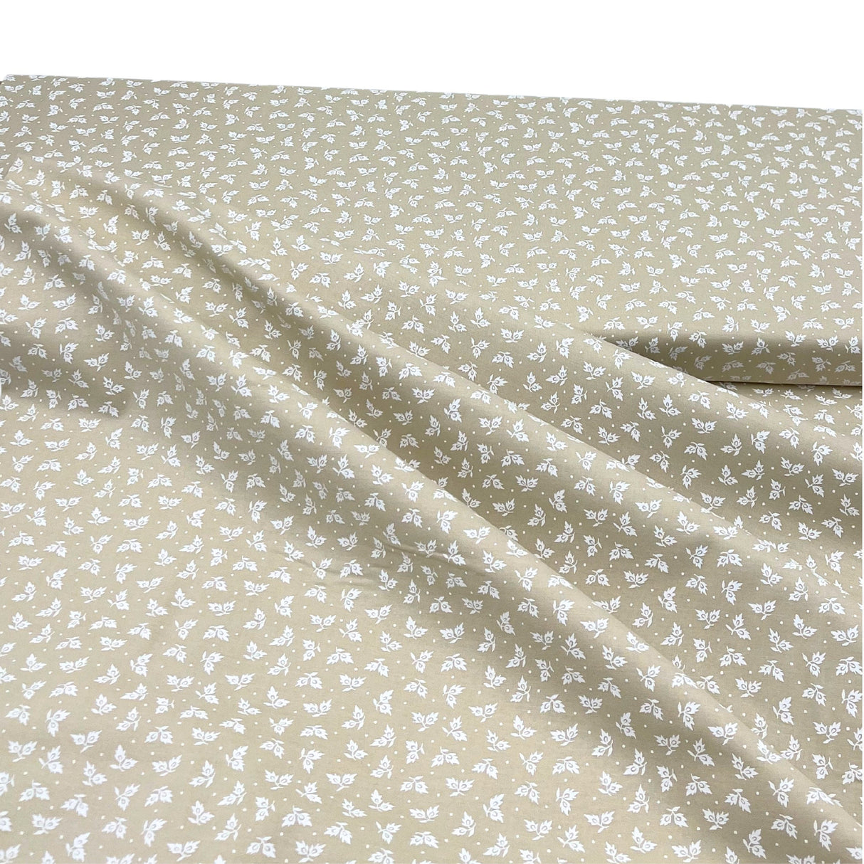 Tone on Tone Fabric, SewTrade USA-Made Cotton Quilting - White on Tea Stain | MC36244W.T