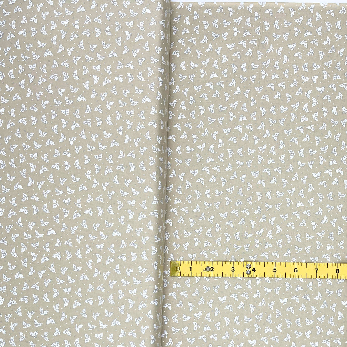 Tone on Tone Fabric, SewTrade USA-Made Cotton Quilting - White on Tea Stain | MC36244W.T