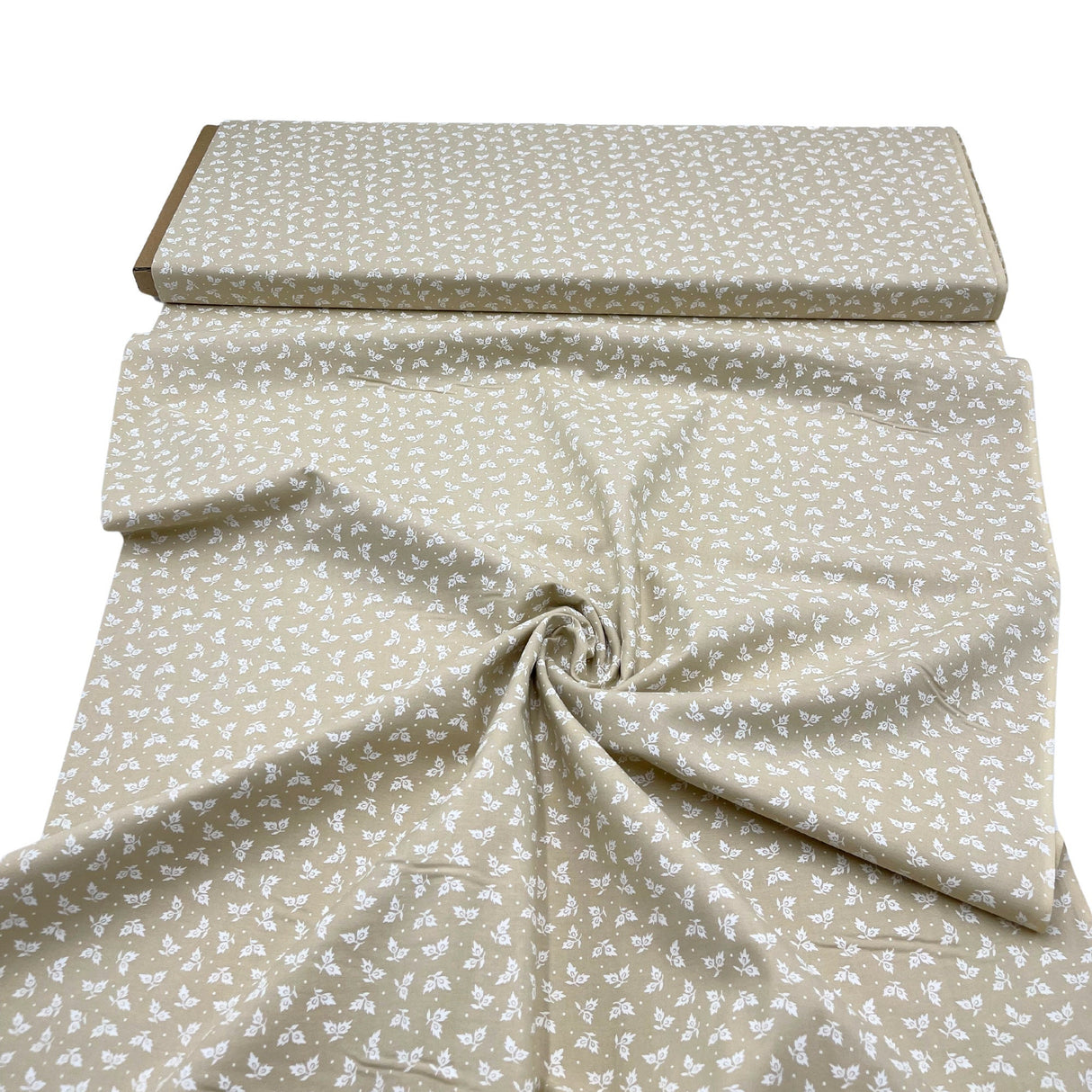 Tone on Tone Fabric, SewTrade USA-Made Cotton Quilting - White on Tea Stain | MC36244W.T
