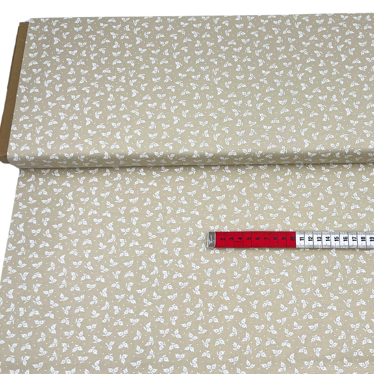 Tone on Tone Fabric, SewTrade USA-Made Cotton Quilting - White on Tea Stain | MC36244W.T