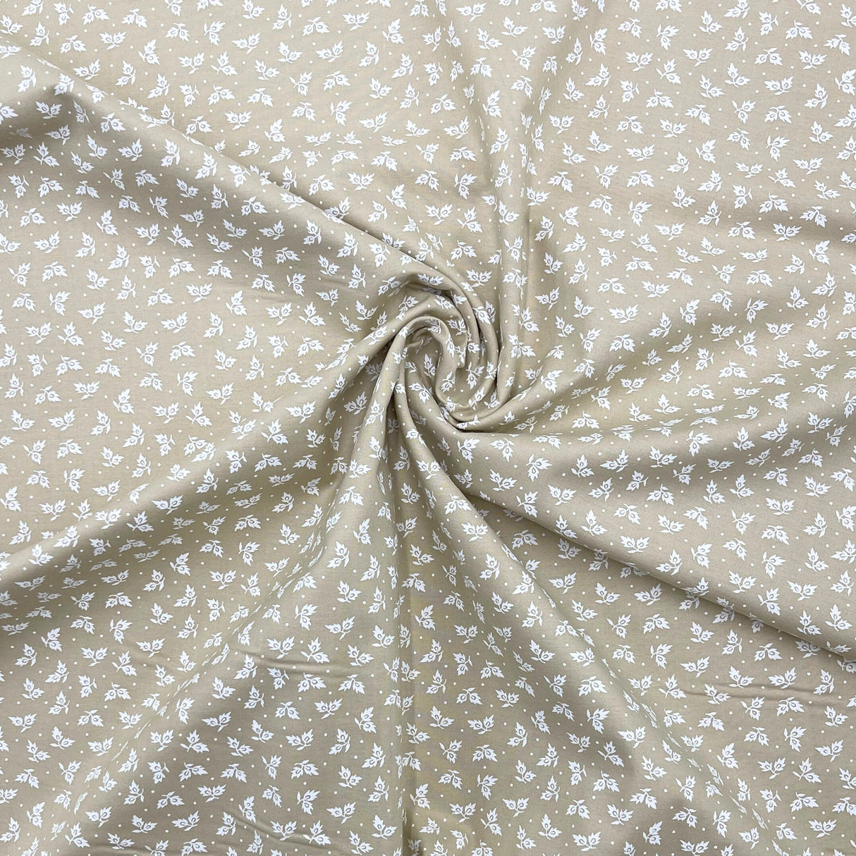 Tone on Tone Fabric, SewTrade USA-Made Cotton Quilting - White on Tea Stain | MC36244W.T