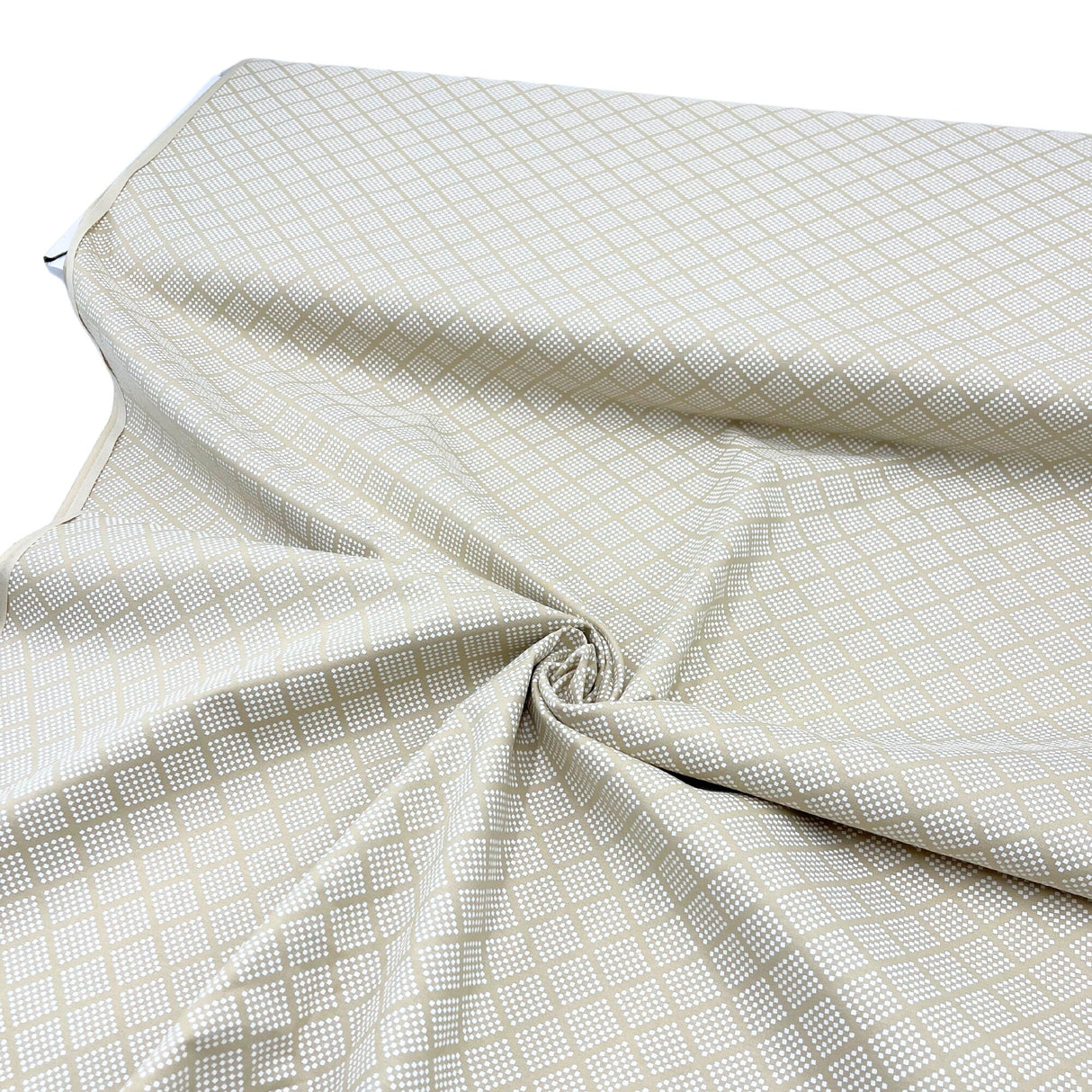 White Geometric Diamonds Tone on Tone Fabric by SewTrade - Top Quality Quilting Cotton | MC47727W.T