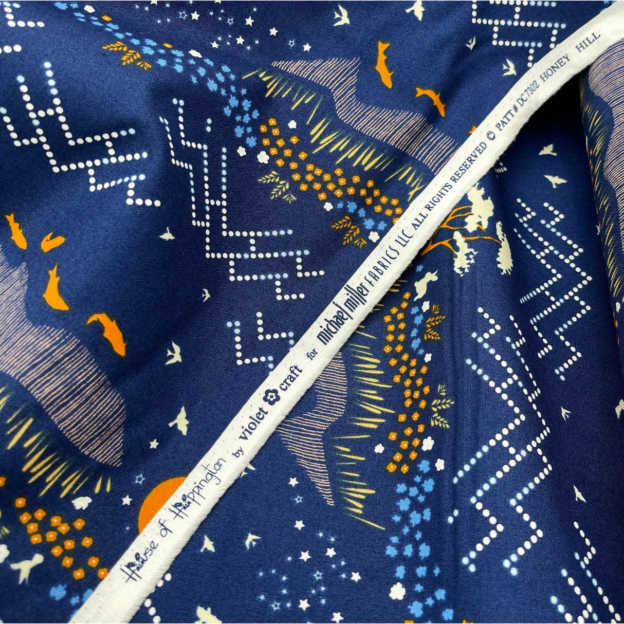 Honey Hill Cotton Quilting Fabric - House of Hoppington by Violet Craft for Michael Miller