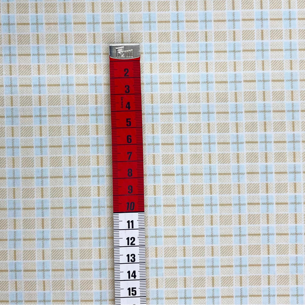 Peaceful Garden Lattice Fabric in Taupe & Blue by Mary Jane Carey | Henry Glass Quilting Fabric