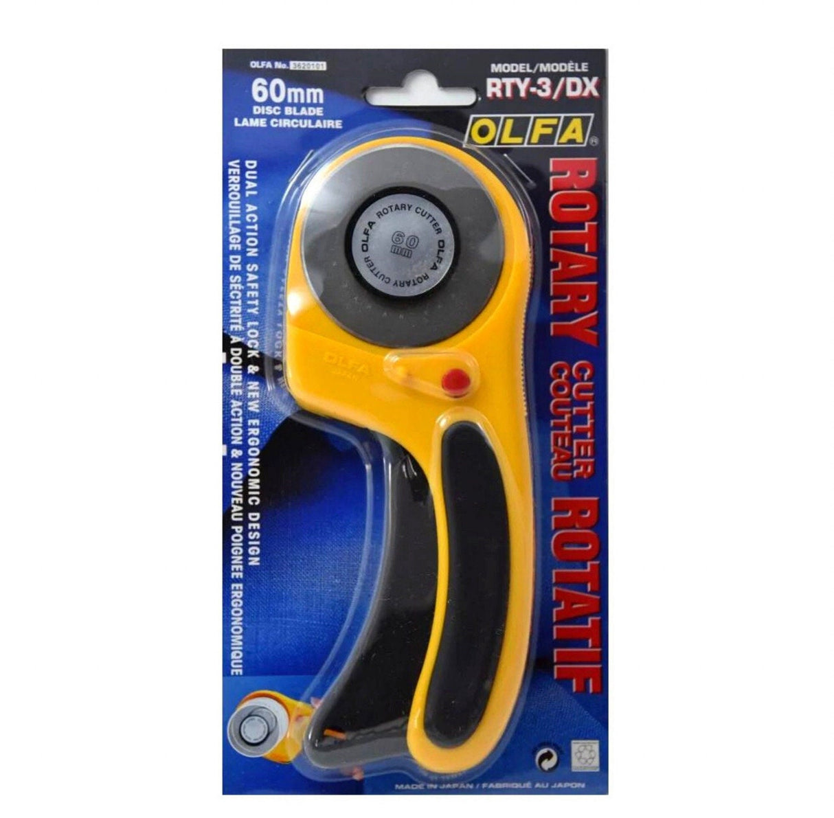 Olfa Deluxe Rotary Cutter with Blade 60mm RTY-3/DX