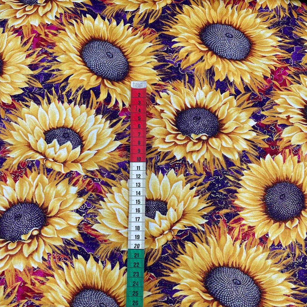 Here Comes the Sun: Large Sunflower Quilting Fabric by Benartex BT2970M.66