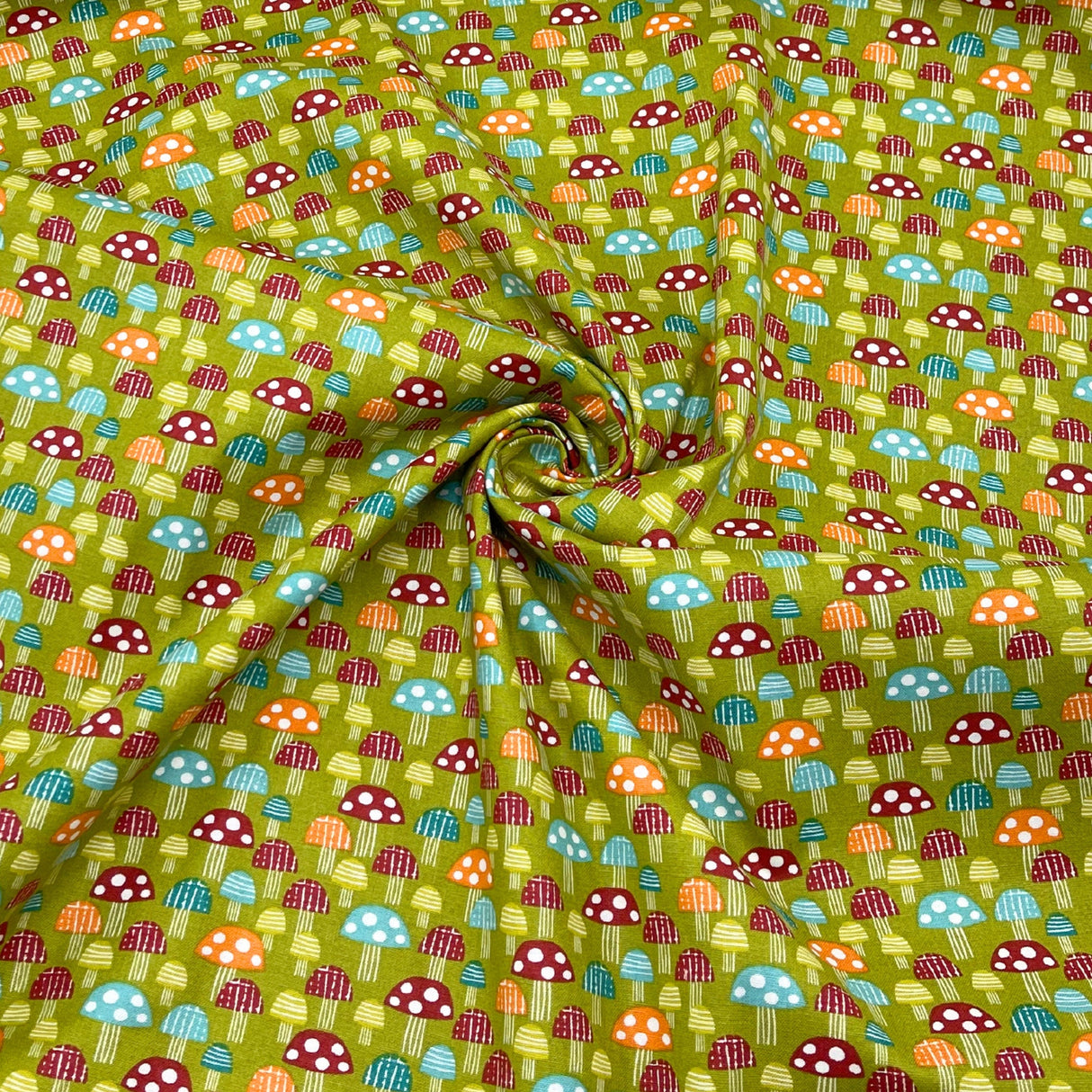 Mushroom Delight Cotton Quilting Fabric - Hobbycraft HC-M2317