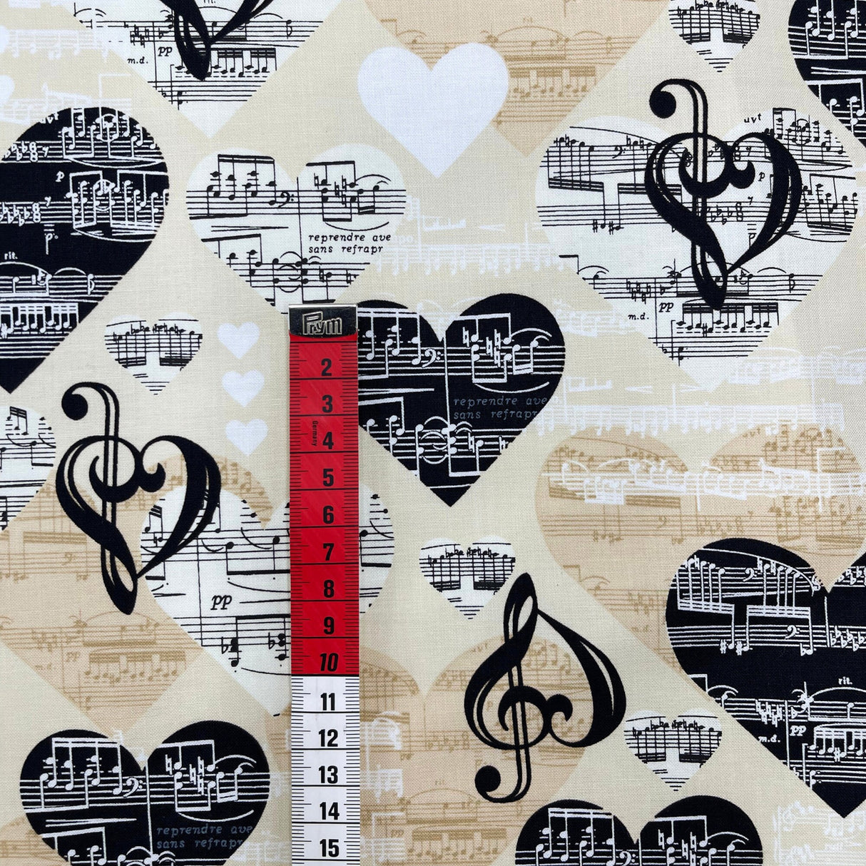 The Music in Me fabric, Cotton Quilting - musical notes by Benartex BT08454