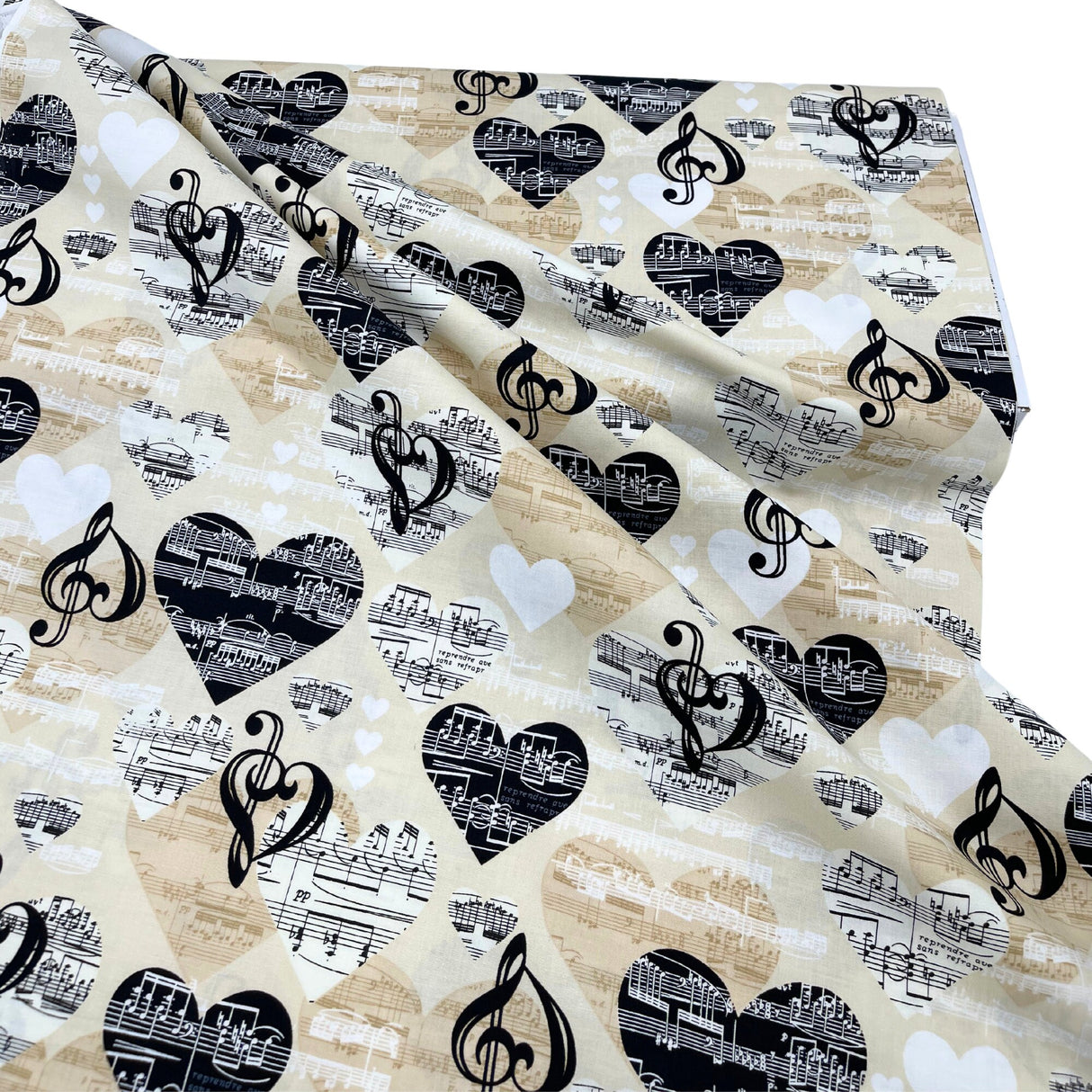 The Music in Me fabric, Cotton Quilting - musical notes by Benartex BT08454