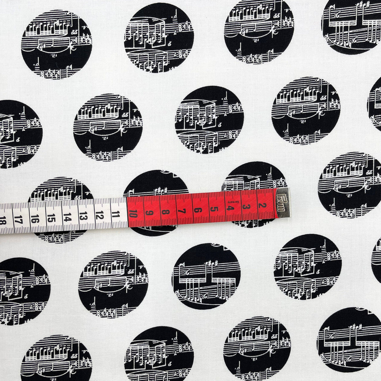 The Music in Me Cotton Quilting Fabric - Musical Notes Black & White by Benartex BT08447-09