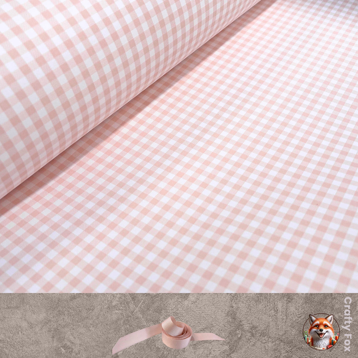 Eco-Friendly Valentines Day Paper Gingham Champagne Gift Wrap Paper 80gsm | Wrapping Paper