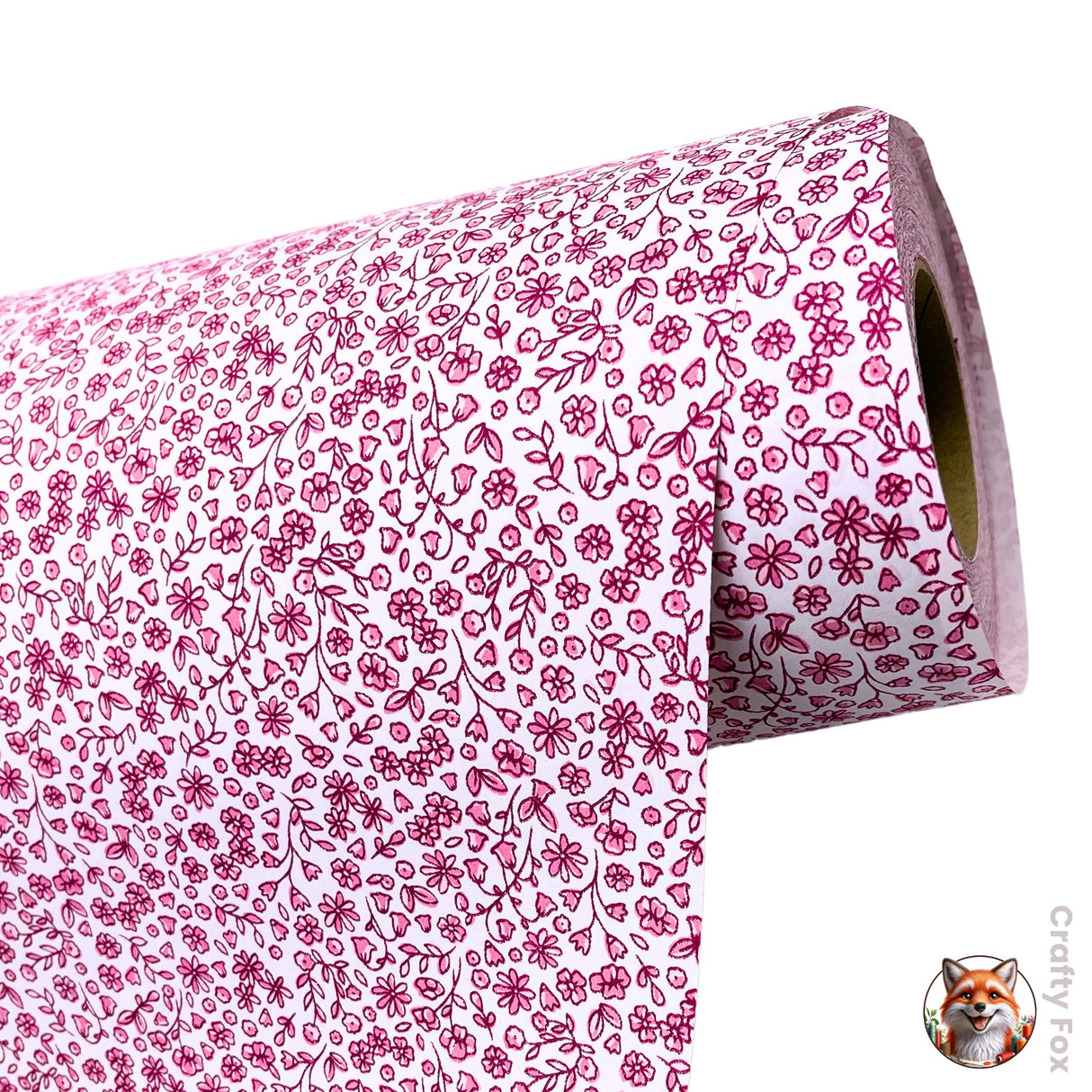 Pink Posy Floral Gift Wrapping Paper Cottagecore Valentines Gift paper - Elegant 80gsm Wrap Solutions