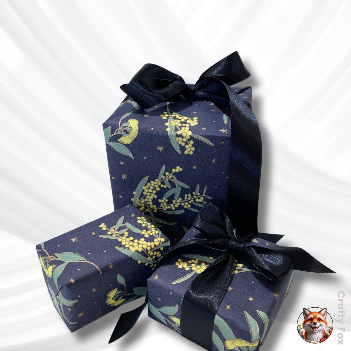 Wattle Floral Gift Wrapping Paper - High Quality 80gsm Eco-Friendly Wrap Paper (60cm Wide)
