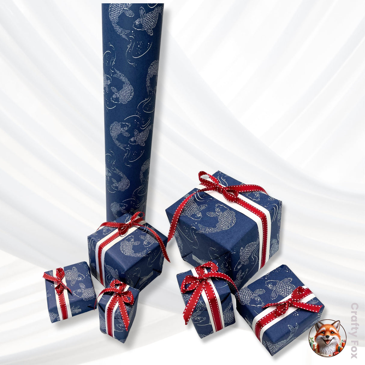 Premium Koi Gift Wrapping Paper - High Quality, Eco-Friendly, Feng Shui Uncoated