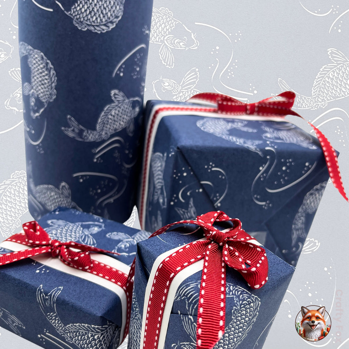 Premium Koi Gift Wrapping Paper - High Quality, Eco-Friendly, Feng Shui Uncoated