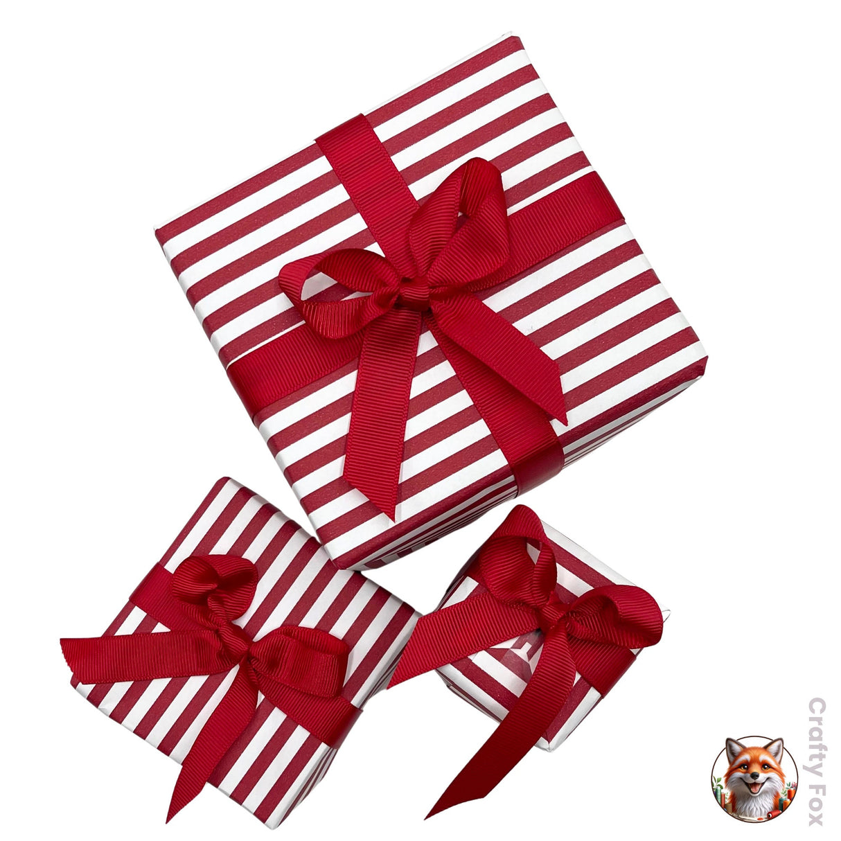 Red Candy Stripe Gift Wrapping Paper - 80gsm | 60cm Wide