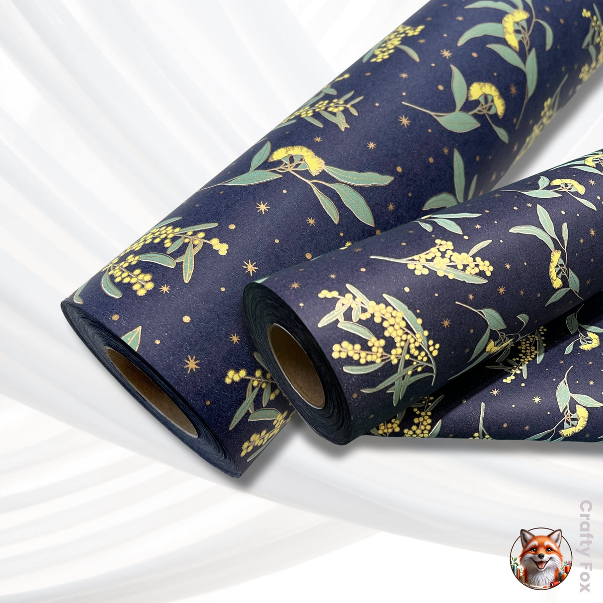 Wattle Floral Gift Wrapping Paper - High Quality 80gsm Eco-Friendly Wrap Paper (60cm Wide)
