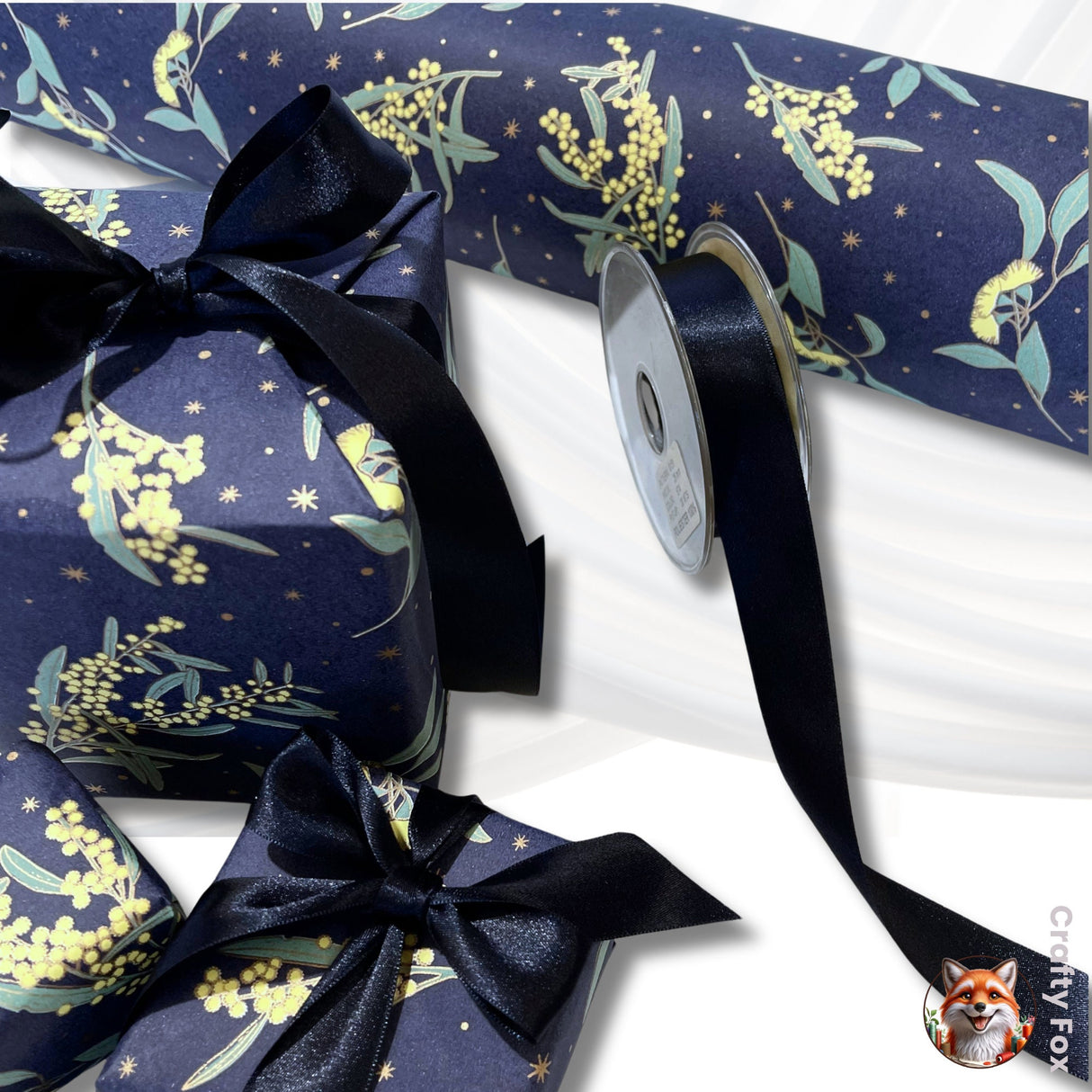 Wattle Floral Gift Wrapping Paper - High Quality 80gsm Eco-Friendly Wrap Paper (60cm Wide)