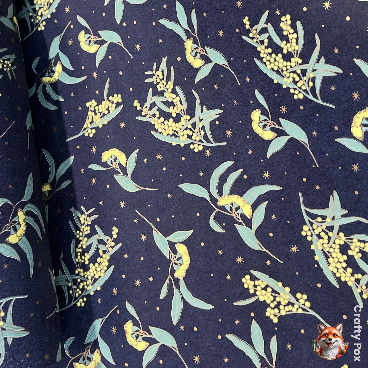 Wattle Floral Gift Wrapping Paper - High Quality 80gsm Eco-Friendly Wrap Paper (60cm Wide)