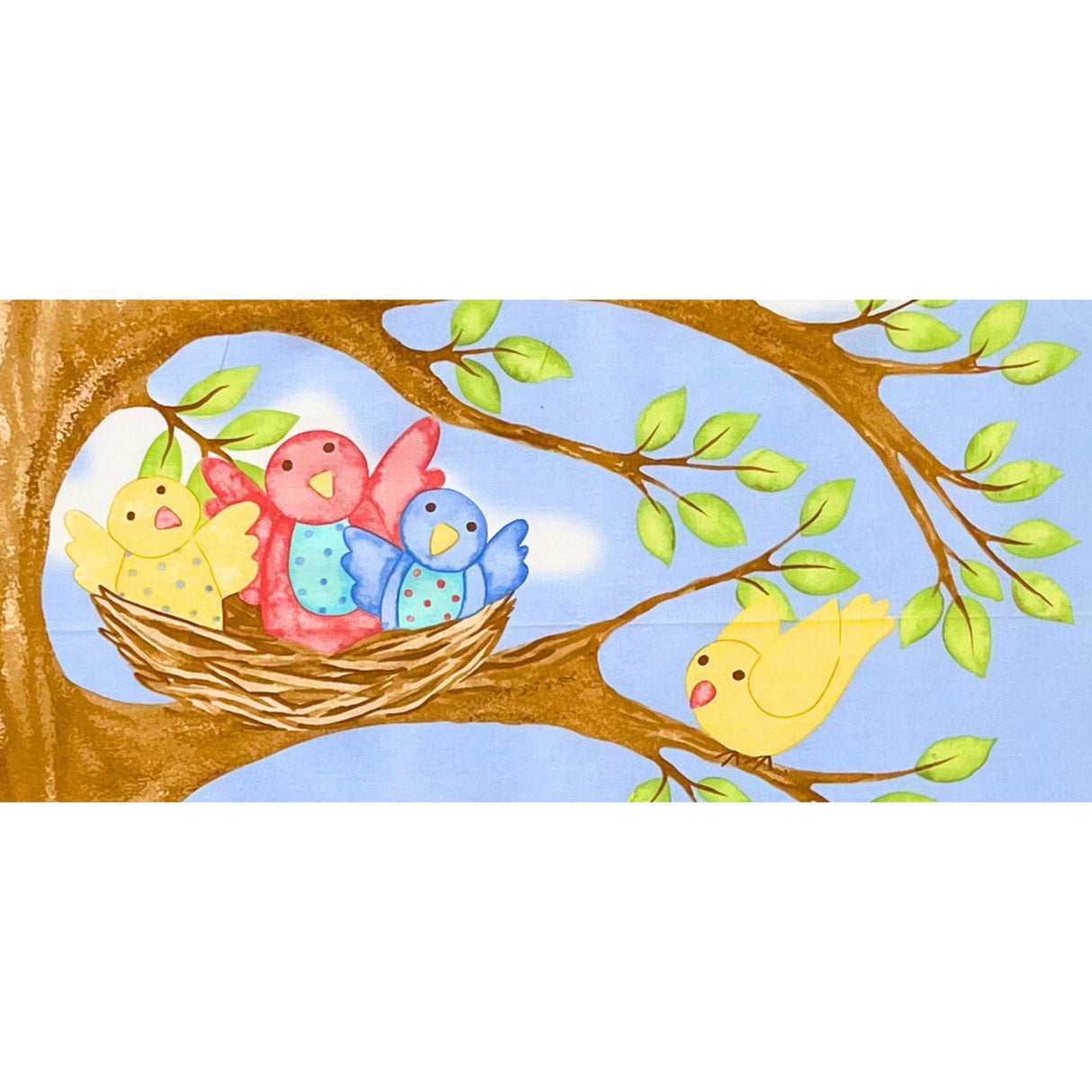 Woodland Friends Fabric Panel, Rare by Debi Hron | Baby Cot Quilt & Nursery Decor