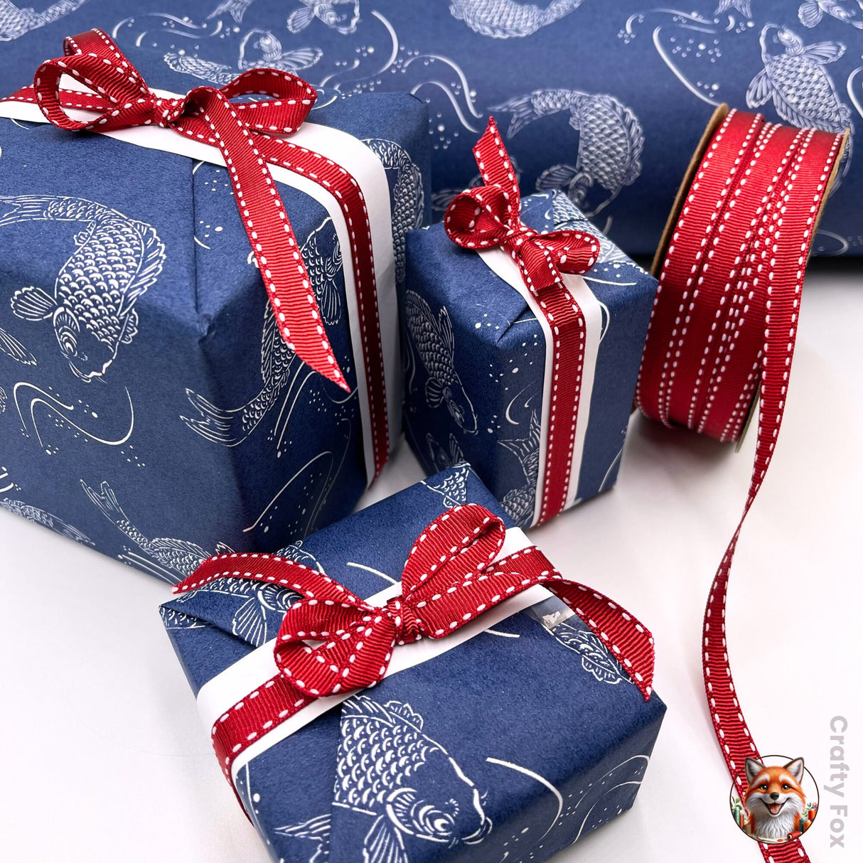 Premium Koi Gift Wrapping Paper - High Quality, Eco-Friendly, Feng Shui Uncoated