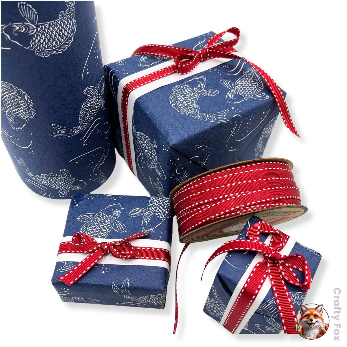 Premium Koi Gift Wrapping Paper - High Quality, Eco-Friendly, Feng Shui Uncoated