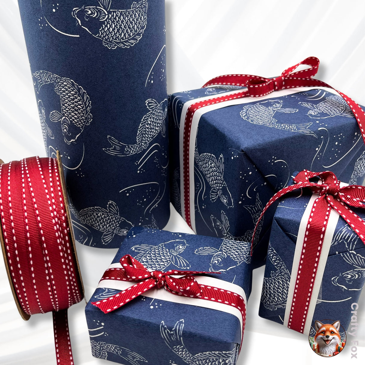 Premium Koi Gift Wrapping Paper - High Quality, Eco-Friendly, Feng Shui Uncoated
