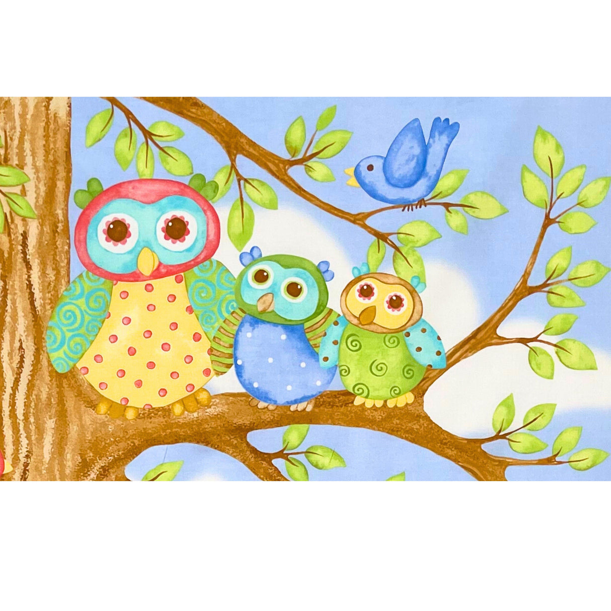 Woodland Friends Fabric Panel, Rare by Debi Hron | Baby Cot Quilt & Nursery Decor