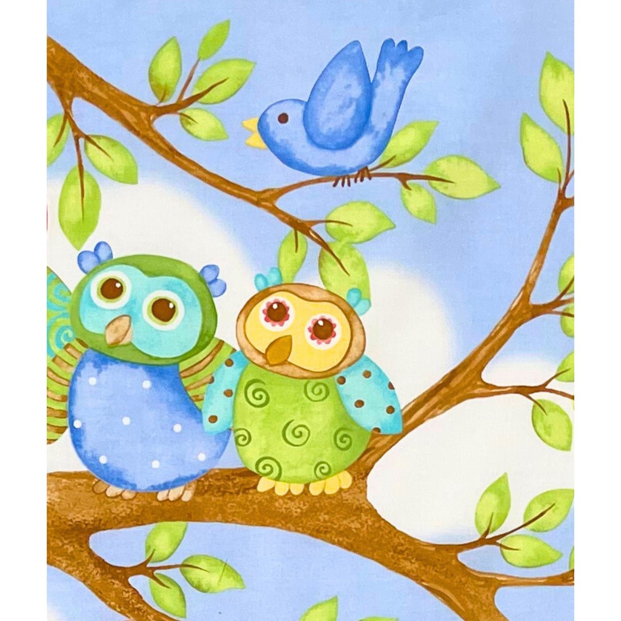 Woodland Friends Fabric Panel, Rare by Debi Hron | Baby Cot Quilt & Nursery Decor