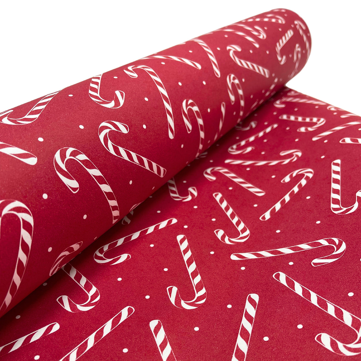 Candy Cane Red Gift Wrapping Paper – 80gsm, 60cm Wide | Festive Christmas Wrap