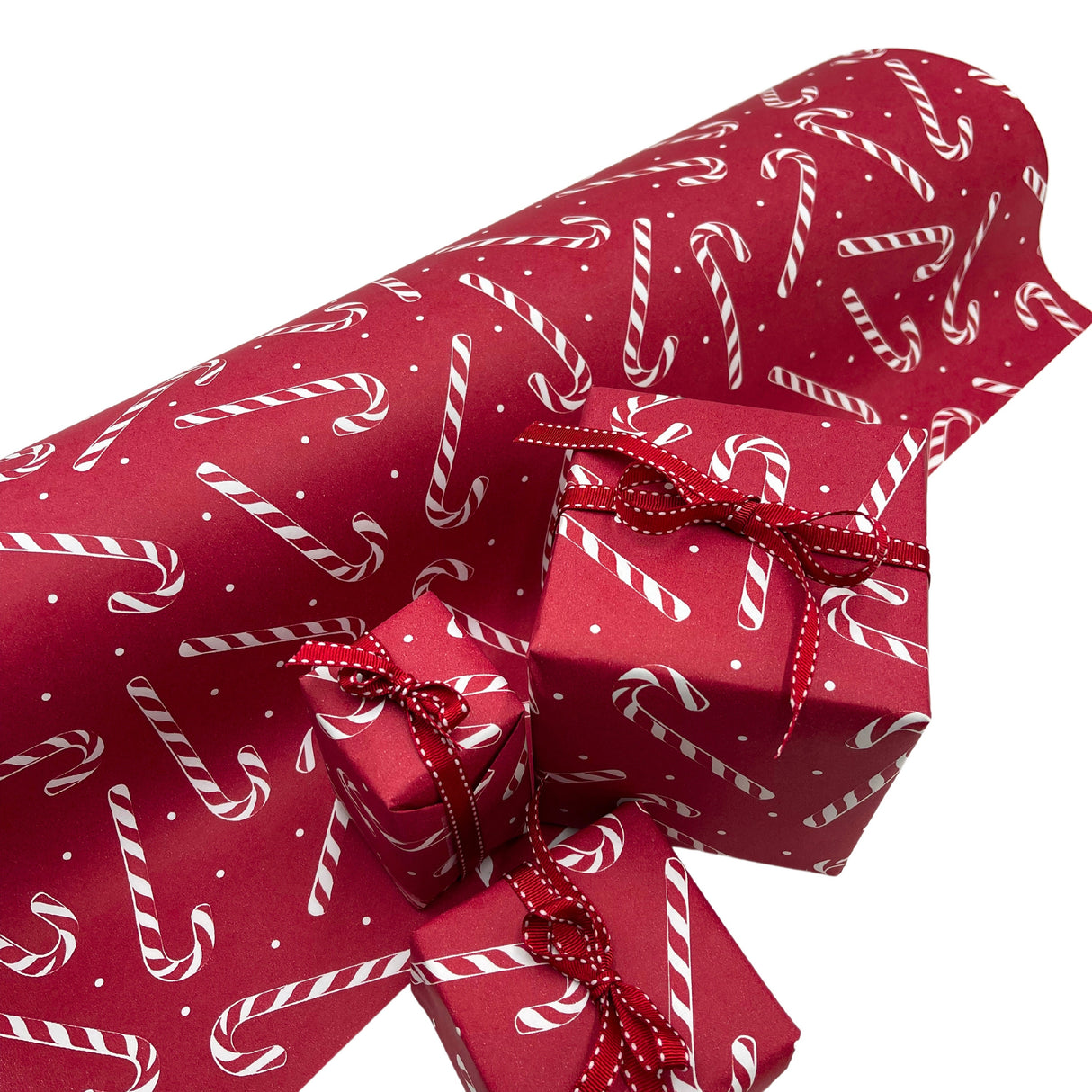 Candy Cane Red wrapping paper