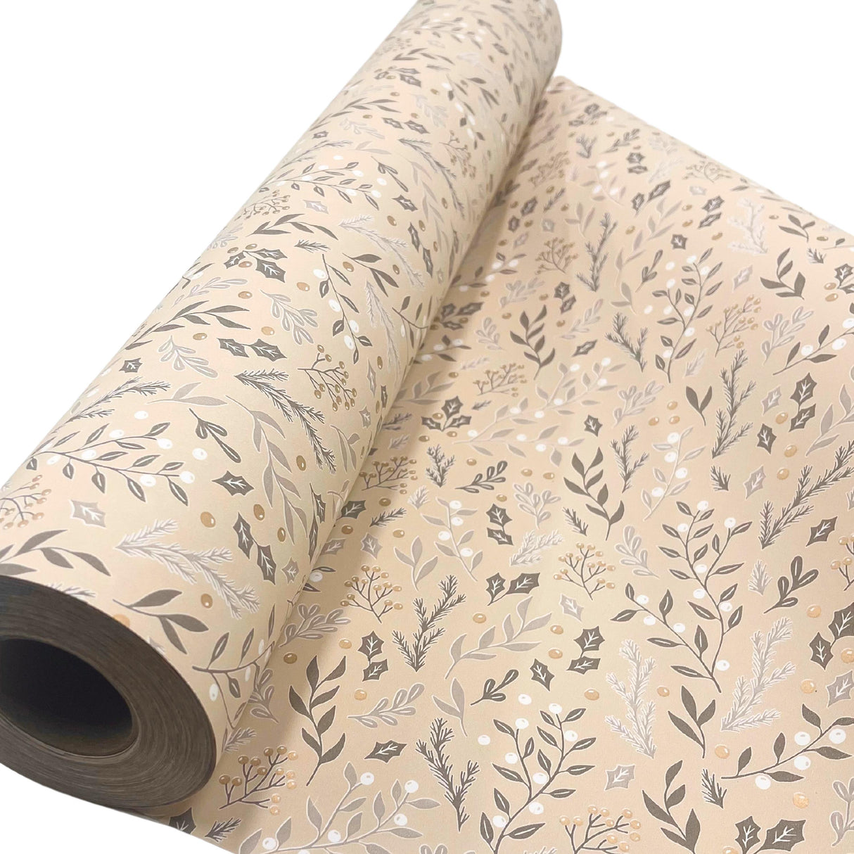 Foliage Latte Gift Wrapping Paper | Eco-Friendly, 80gsm, 60cm Wide