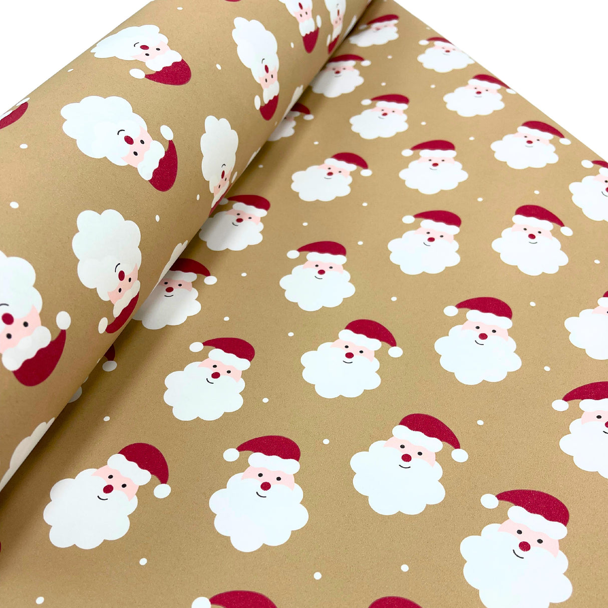 Santa Wrapping Paper Red - Eco-Friendly Saint Nick Gift Wrap | Sustainable Stylish Paper