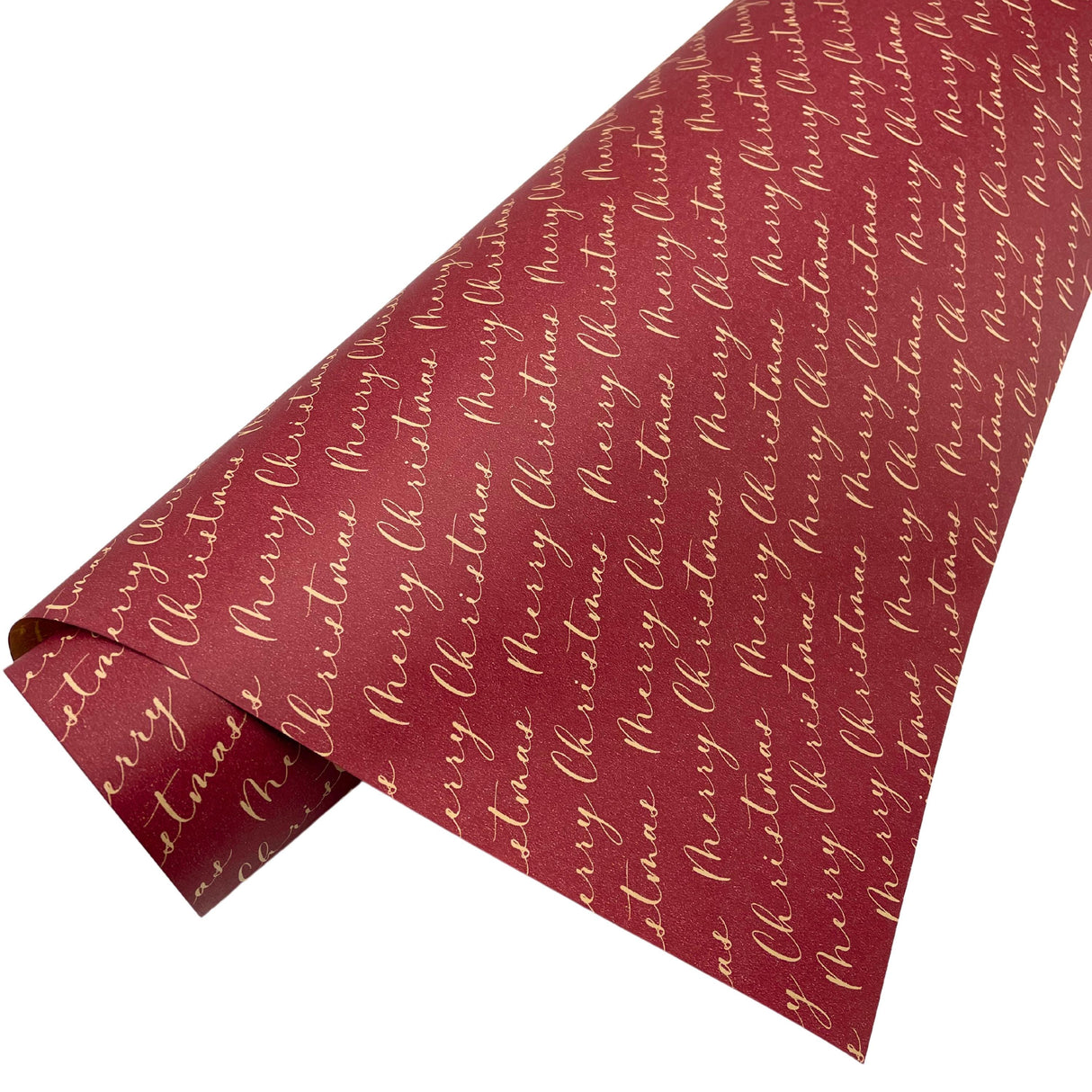 Merry Christmas Wrapping Paper – Sustainable Gift Wrap with Festive Greetings, Delivered Crease-Free